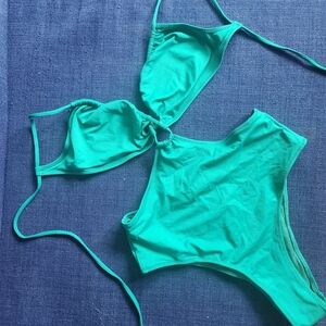ZARA Green One Piece Swimsuit